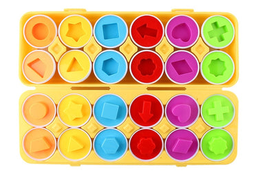 Huevos geométricos educativos | Estimula el crecimiento intelectual y las habilidades motoras - Juega y aprende con diversión